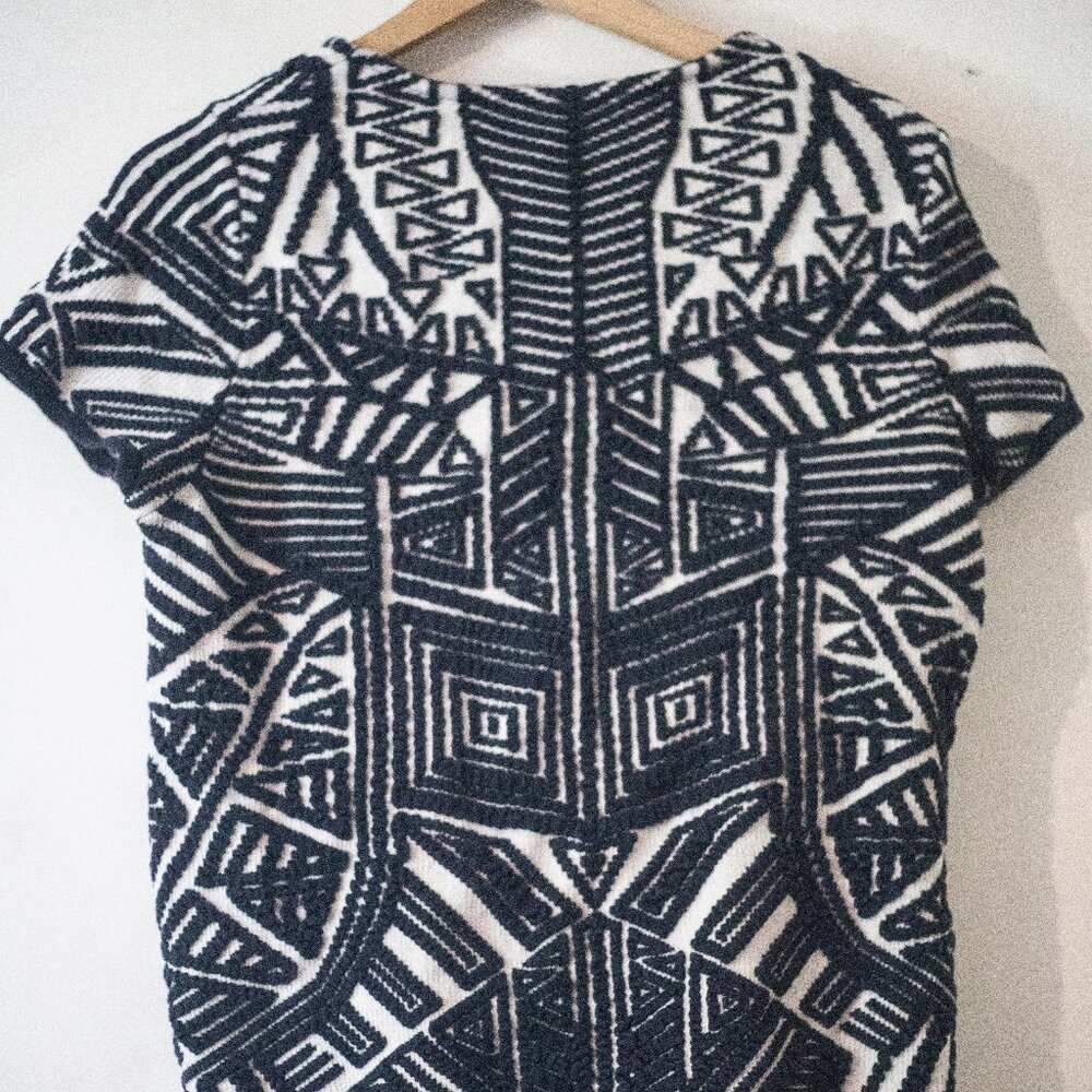 Moth/Anthropologie | Printed Blue & White Sweater Shirt | Size: Medium